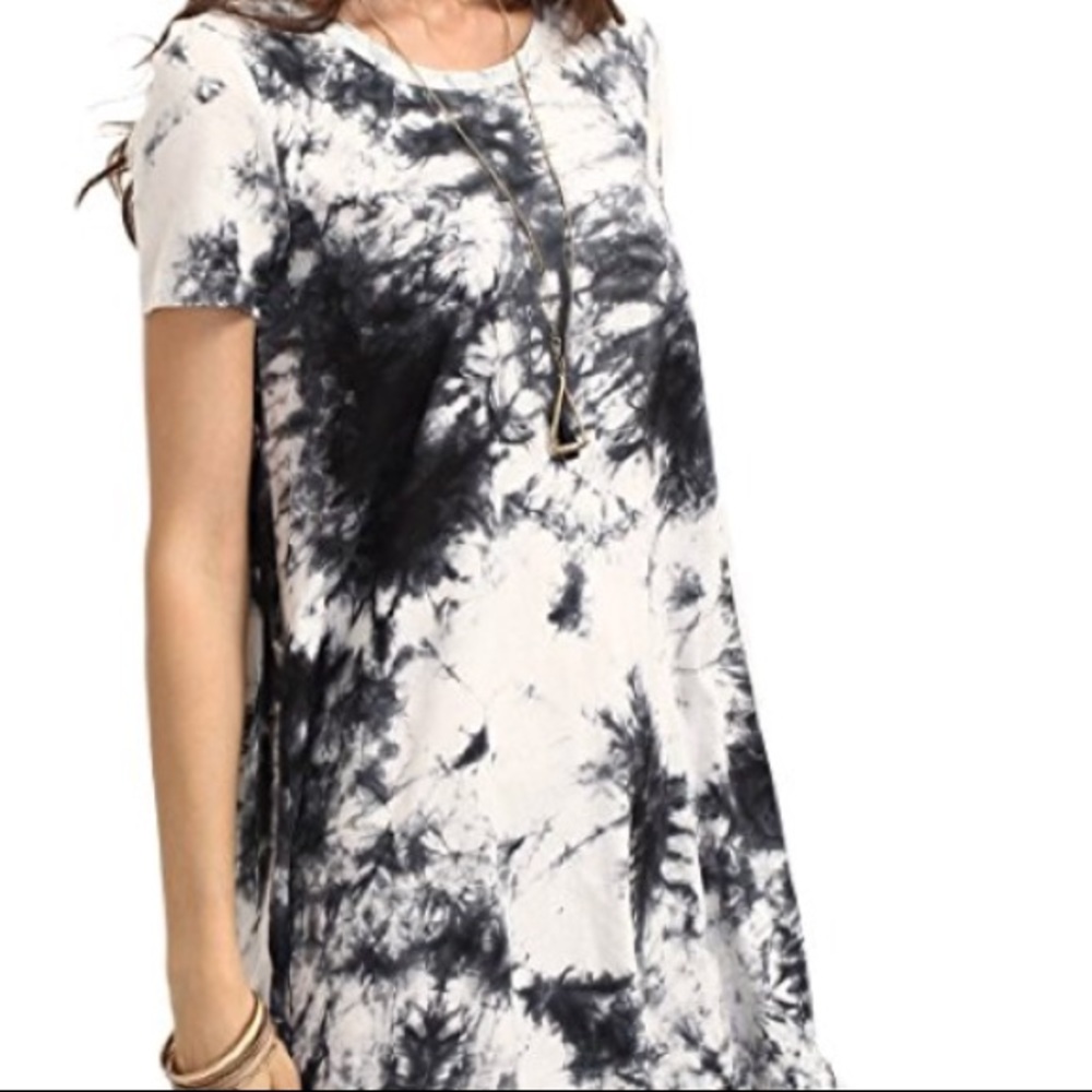 🖤SOLD!🆕 Amelia Black Tie Dye Swing Dress🖤NWT🖤 - Picture 6 of 8